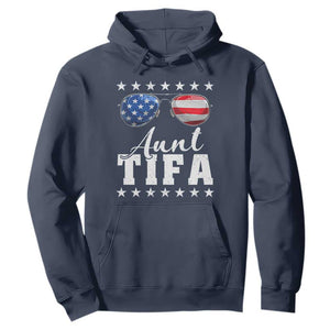 Funny Aunt Tifa Hoodie Political Satire American Flag Sunglasses TS11 Navy Print Your Wear