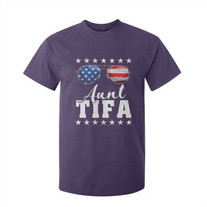 Funny Aunt Tifa T Shirt For Kid Political Satire American Flag Sunglasses TS11 Purple Print Your Wear