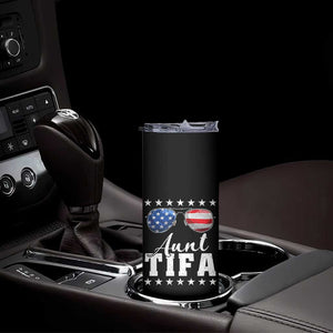 Funny Aunt Tifa Skinny Tumbler Political Satire American Flag Sunglasses TS11 Print Your Wear