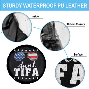 Funny Aunt Tifa Spare Tire Cover Political Satire American Flag Sunglasses TS11 Print Your Wear