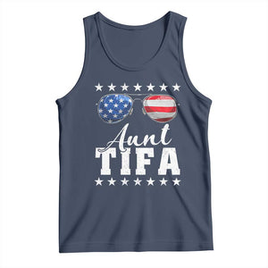 Funny Aunt Tifa Tank Top Political Satire American Flag Sunglasses TS11 Navy Print Your Wear