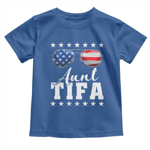 Funny Aunt Tifa Toddler T Shirt Political Satire American Flag Sunglasses TS11 Royal Blue Print Your Wear
