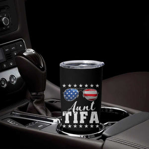 Funny Aunt Tifa Tumbler Cup Political Satire American Flag Sunglasses TS11 Print Your Wear