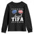 Funny Aunt Tifa Youth Sweatshirt Political Satire American Flag Sunglasses TS11 Black Print Your Wear