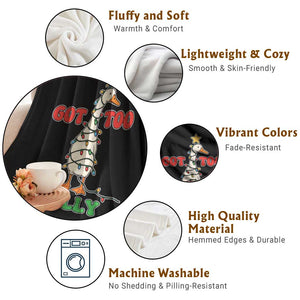 Funny Christmas Silly Goose Throw Blanket Got Too Silly Goose Pun Humor Xmas Tree TS11 Print Your Wear