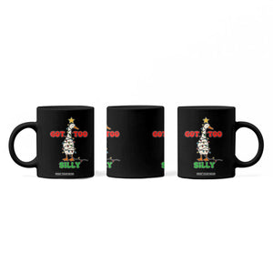 Funny Christmas Silly Goose Coffee Mug Got Too Silly Goose Pun Humor Xmas Tree TS11 Print Your Wear