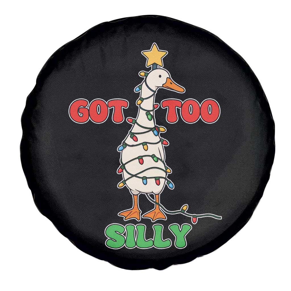 Funny Christmas Silly Goose Spare Tire Cover Got Too Silly Goose Pun Humor Xmas Tree TS11 Print Your Wear