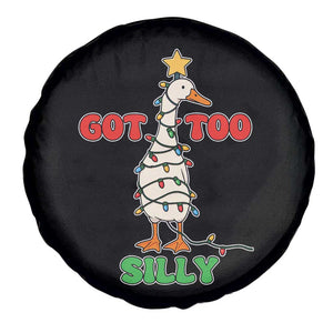 Funny Christmas Silly Goose Spare Tire Cover Got Too Silly Goose Pun Humor Xmas Tree TS11 Print Your Wear