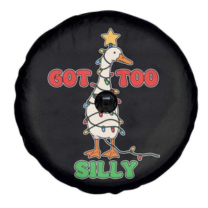 Funny Christmas Silly Goose Spare Tire Cover Got Too Silly Goose Pun Humor Xmas Tree TS11 Print Your Wear