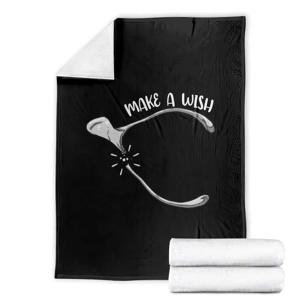Funny Thanksgiving Turkey Wishbone Throw Blanket Make A Wish Chicken Turkey TS11 Black Print Your Wear