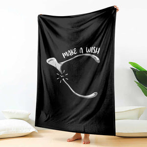 Funny Thanksgiving Turkey Wishbone Throw Blanket Make A Wish Chicken Turkey TS11 Print Your Wear