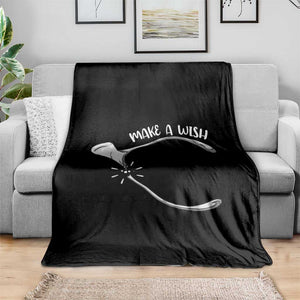 Funny Thanksgiving Turkey Wishbone Throw Blanket Make A Wish Chicken Turkey TS11 Print Your Wear
