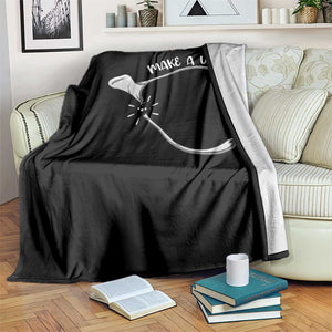 Funny Thanksgiving Turkey Wishbone Throw Blanket Make A Wish Chicken Turkey TS11 Print Your Wear