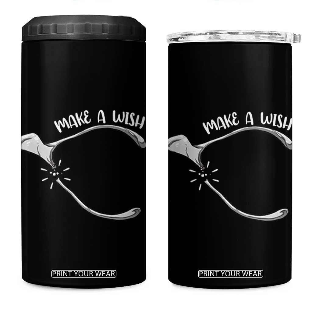 Funny Thanksgiving Turkey Wishbone 4 in 1 Can Cooler Tumbler Make A Wish Chicken Turkey TS11 One Size: 16 oz Black Print Your Wear