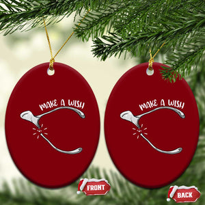 Funny Thanksgiving Turkey Wishbone Ceramic Ornament Make A Wish Chicken Turkey TS11 Print Your Wear