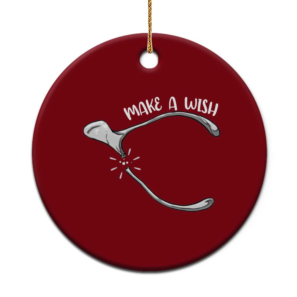 Funny Thanksgiving Turkey Wishbone Ceramic Ornament Make A Wish Chicken Turkey TS11 1pc Red Print Your Wear