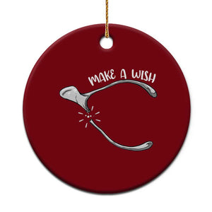 Funny Thanksgiving Turkey Wishbone Ceramic Ornament Make A Wish Chicken Turkey TS11 1pc Red Print Your Wear