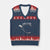 Funny Thanksgiving Turkey Wishbone V-Neck Knit Sweater Vest Make A Wish Chicken Turkey TS11 Navy Red Print Your Wear