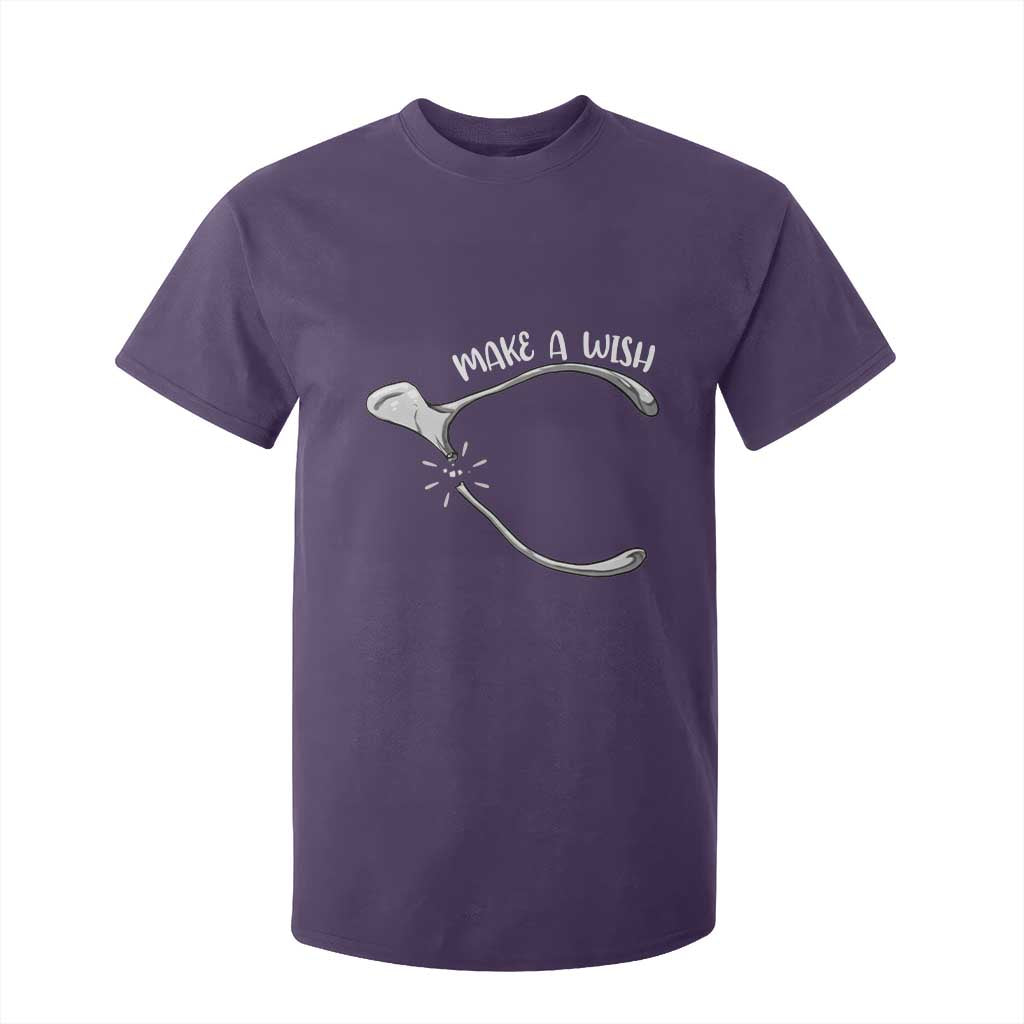 Funny Thanksgiving Turkey Wishbone T Shirt For Kid Make A Wish Chicken Turkey TS11 Purple Print Your Wear