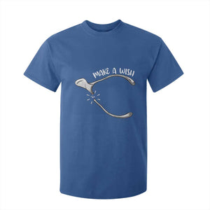Funny Thanksgiving Turkey Wishbone T Shirt For Kid Make A Wish Chicken Turkey TS11 Royal Blue Print Your Wear