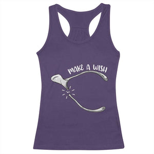Funny Thanksgiving Turkey Wishbone Racerback Tank Top Make A Wish Chicken Turkey TS11 Purple Print Your Wear