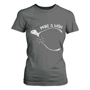 Funny Thanksgiving Turkey Wishbone T Shirt For Women Make A Wish Chicken Turkey TS11 Dark Heather Print Your Wear