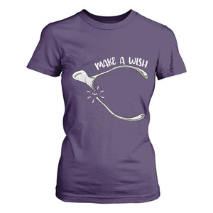 Funny Thanksgiving Turkey Wishbone T Shirt For Women Make A Wish Chicken Turkey TS11 Purple Print Your Wear
