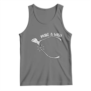 Funny Thanksgiving Turkey Wishbone Tank Top Make A Wish Chicken Turkey TS11 Black Heather Print Your Wear