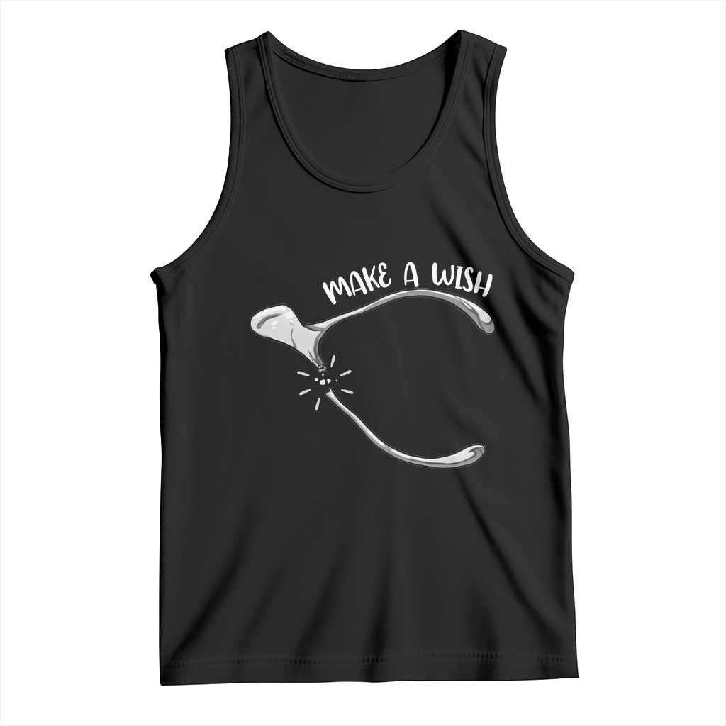 Funny Thanksgiving Turkey Wishbone Tank Top Make A Wish Chicken Turkey TS11 Black Print Your Wear