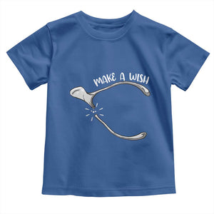 Funny Thanksgiving Turkey Wishbone Toddler T Shirt Make A Wish Chicken Turkey TS11 Royal Blue Print Your Wear