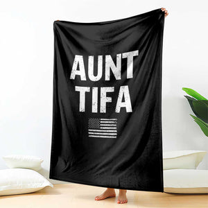 Funny Aunt Tifa Throw Blanket Political Satire Vintage American Flag TS11 Print Your Wear