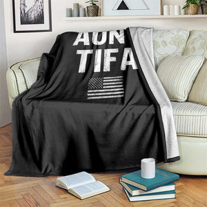 Funny Aunt Tifa Throw Blanket Political Satire Vintage American Flag TS11 Print Your Wear