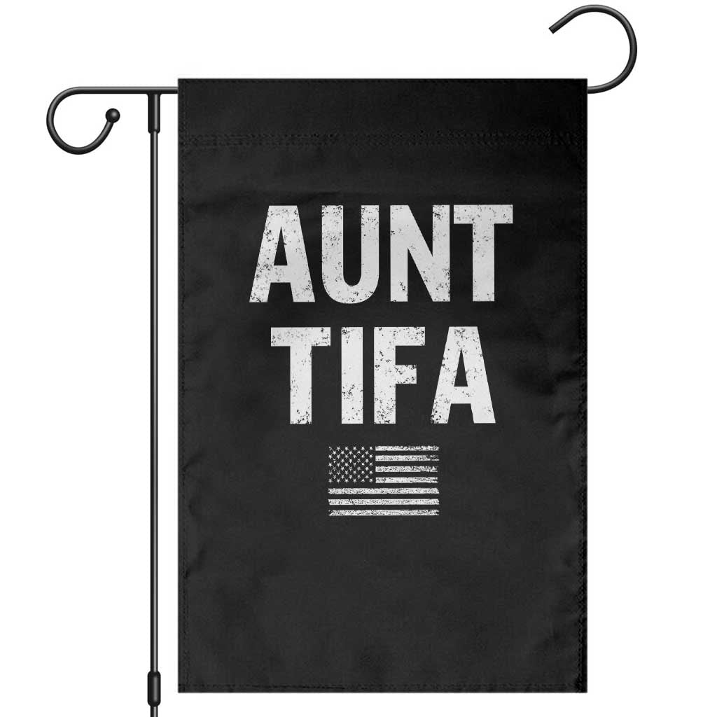 Funny Aunt Tifa Garden Flag Political Satire Vintage American Flag TS11 Black Print Your Wear