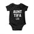 Funny Aunt Tifa Baby Onesie Political Satire Vintage American Flag TS11 Black Print Your Wear