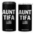 Funny Aunt Tifa 4 in 1 Can Cooler Tumbler Political Satire Vintage American Flag TS11 One Size: 16 oz Black Print Your Wear