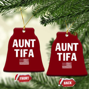 Funny Aunt Tifa Ceramic Ornament Political Satire Vintage American Flag TS11 Print Your Wear