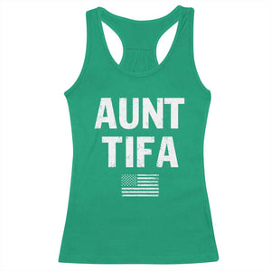 Funny Aunt Tifa Racerback Tank Top Political Satire Vintage American Flag TS11 Irish Green Print Your Wear