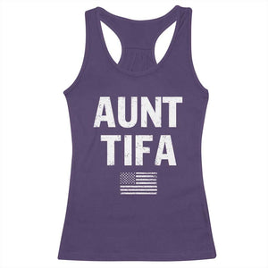 Funny Aunt Tifa Racerback Tank Top Political Satire Vintage American Flag TS11 Purple Print Your Wear