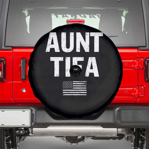 Funny Aunt Tifa Spare Tire Cover Political Satire Vintage American Flag TS11 Black Print Your Wear