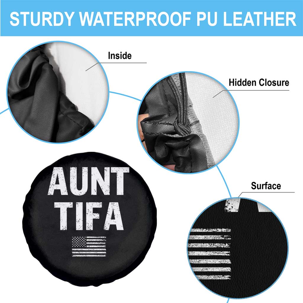 Funny Aunt Tifa Spare Tire Cover Political Satire Vintage American Flag TS11 Print Your Wear