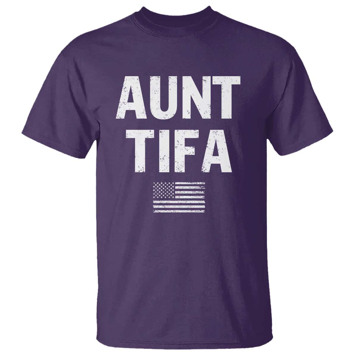 Funny Aunt Tifa T Shirt Political Satire Vintage American Flag TS11 Purple Print Your Wear