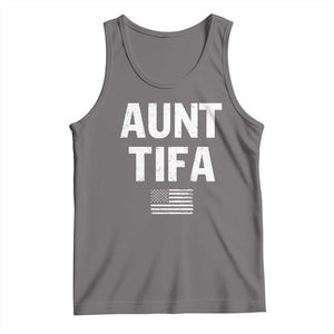 Funny Aunt Tifa Tank Top Political Satire Vintage American Flag TS11 Deep Heather Print Your Wear