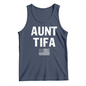 Funny Aunt Tifa Tank Top Political Satire Vintage American Flag TS11 Navy Print Your Wear