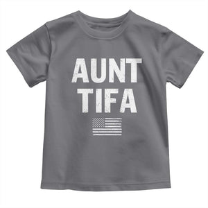 Funny Aunt Tifa Toddler T Shirt Political Satire Vintage American Flag TS11 Charcoal Print Your Wear