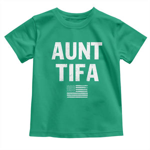 Funny Aunt Tifa Toddler T Shirt Political Satire Vintage American Flag TS11 Irish Green Print Your Wear