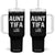 Funny Aunt Tifa Tumbler With Handle Political Satire Vintage American Flag TS11 One Size: 40 oz Black Print Your Wear