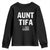 Funny Aunt Tifa Youth Sweatshirt Political Satire Vintage American Flag TS11 Black Print Your Wear