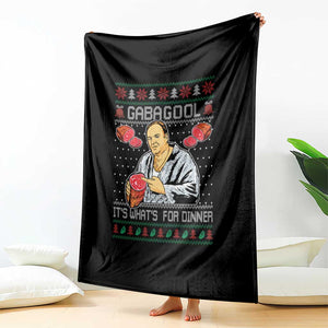 Funny Christmas Mafia Throw Blanket Gabagool It Is Whats For Dinner Gangster Movie TS11 Print Your Wear