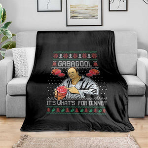 Funny Christmas Mafia Throw Blanket Gabagool It Is Whats For Dinner Gangster Movie TS11 Print Your Wear