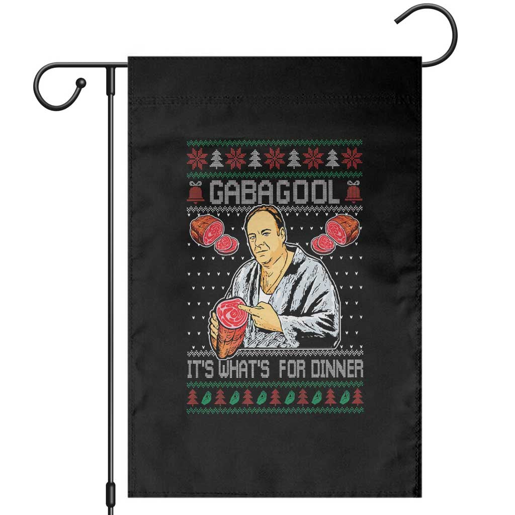 Funny Christmas Mafia Garden Flag Gabagool It Is Whats For Dinner Gangster Movie TS11 Black Print Your Wear